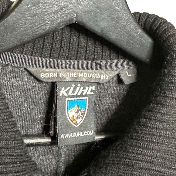 KUHL Spy Marino Wool Black Button Front Zip Up Jacket - Picture 4 of 5